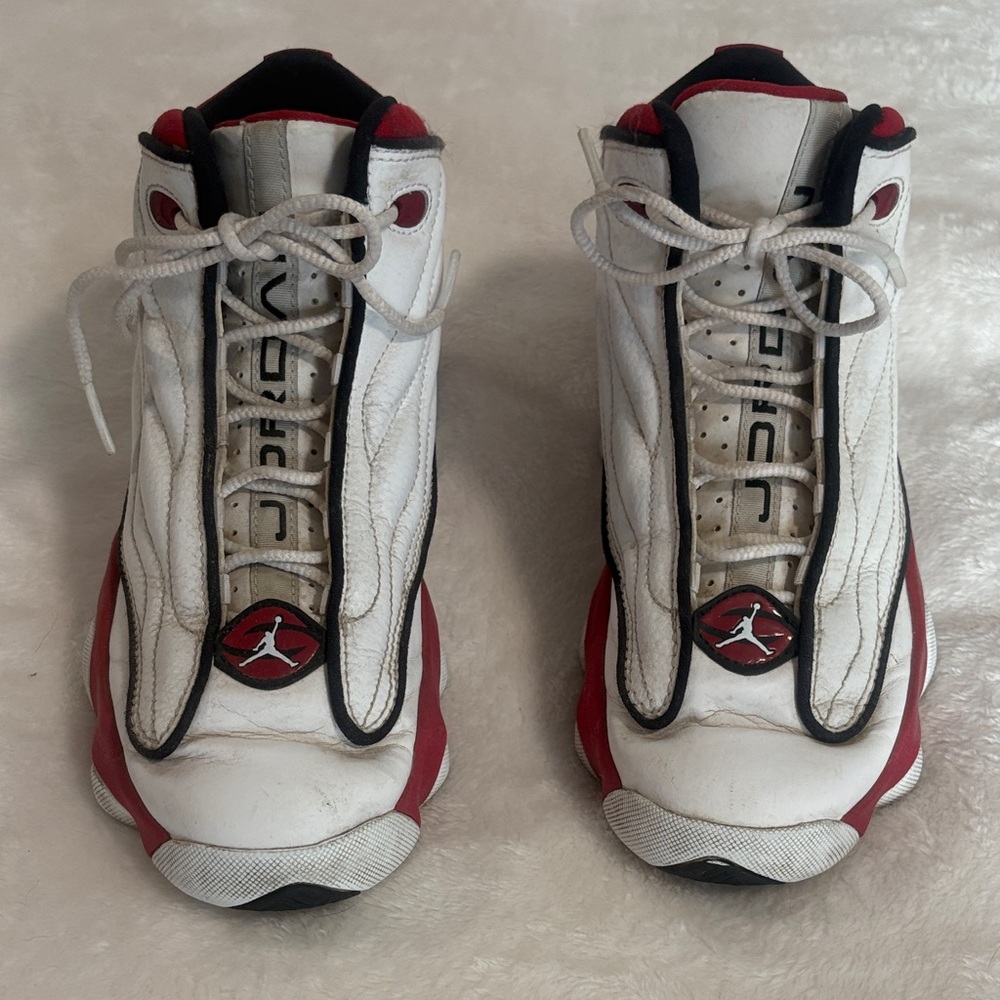 Nike Jordan Kids Pro Strong White and Red High-Top Sneakers Size 4.5Y